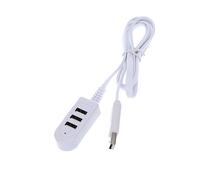 Gadpiparty Hub Multiport USB 3a Blanc Rallonge 1,2 m pour Ordinateur Portable Et Bureau, Charge Rapide