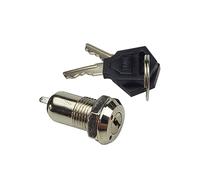 Gadpiparty Interrupteur à Clé Électrique Verrouillable Avec Double Clé Réversible Contacteur De Sécurité Rond Pour Systèmes Informatiques Et Portes De Garage Robuste