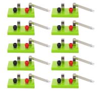 Gadpiparty Interrupteurs Unipolaires Unidirectionnels Stabilité de Circuit en Plastique Lot de 10 pour Expériences Électriques pour Enseignement des Principes de L'électricité