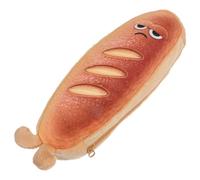 Gadpiparty Jolie trousse à crayons Kawaii Toast pour étudiants en tissu marron organiseur polyvalent matériau doux et confortable pour l'école et le bureau 23 x 10,5 x 1,5 cm