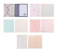 Gadpiparty Kit Complet Papeterie Papier à Lettres A5 et Enveloppes en Papier, 45 Pièces, Motif Floral Délicat, pour Invitations et Félicitations