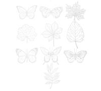 Gadpiparty Kit Cyanotype DIY 10 Pièces Modèles d'impression Photosensibles en Papier Souple, Matériel de Cyanotype pour Peinture et Bricolage Créatif, Accessoires Scrapbooking pour Arts