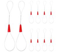Gadpiparty Kit de 10 Aiguille Tire Câble en Acier Rouge, Tendeur de Fil Électrique Réglable, Outil Pratique pour Guide de Tirage de Câbles et Traction par Fil