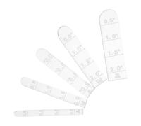 Gadpiparty Kit de 5 Guides Arc-en-Ciel en Acrylique Transparent pour Pâte Polymère, Règle de Mesure Précise, Outils de Modelage D'épaisseur pour Bijoux, Boucles d'oreilles et