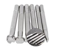 Gadpiparty Kit de 6 Outils Outils Professionnels de Sculpture et Impression pour Travail du Cuir Acier Trempé Antirouille Manche Antidérapant Adapté pour Marquage et Gravure sur Cuir