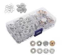 Gadpiparty Kit de Boutons-Pression Métalliques pour Cuir - 160 Pièces - Fermoirs Robustes et Résistants à L’Oxydation Adaptés aux Paquet Vestes et Projets de Loisirs Créatifs