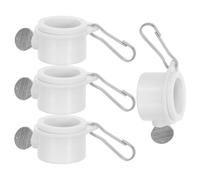 Gadpiparty Kit de Fixation Rotatif avec Clips à Verrouillage Rapide 4 Pièces Anneaux Pivotants en Plastique Blanc 4,5x3,2x2,5 Cm pour Mât de Drapeau Extérieur pour Jardin