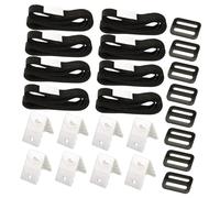 Gadpiparty Kit de Sangles de Fixation pour Bâche Piscine Solaire Sangles Adhésives Résistantes avec Boucle Accessoires pour Enrouleur de Couverture Piscine Fixation Solide et Légère