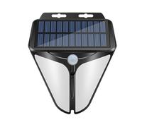 Gadpiparty Lampe solaire étanche en plastique ABS noir avec batterie de 1500 mAh et alarme clignotante pour fermes et entrepôts d'usine Corps humain Induction