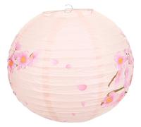 Gadpiparty Lanterne en Papier Rose, Lanterne Pliante Suspendue de 35 Cm, Décoration de Mariage en Fleurs de Cerisier, Papier, Fer