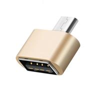 Gadpiparty Lecteur de Mémoire de Téléphone OTG Micro USB Mini | Synchronisation des Données, Extension Mémoire Externe, Port USB Actif, Plastique, Or Couleur Aléatoire