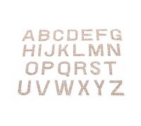 Gadpiparty Lettres en Strass Doré Autocollantes pour Tissu 2,5 Cm Lot de 26 Écussons Alphabet Thermocollants pour Vêtements et Paquet à Dos Appliques Décoratives DIY pour Couture et Loisirs