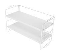 Gadpiparty Libraides à Double Couche Étagère à Livres Plateau D'affichage Plateau De Salle De Bain Organisateur De Comptoir Stockage De Maquillage Rack D'épices De Comptoir Le Fer Blanche