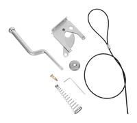 Gadpiparty Loquet de Portail à Ressort en Acier Galvanisé Charnières Robustes Argentées Kit 1 Pièce pour Clôture de Jardin Fermeture Automatique Sécurisée Quincaillerie Extérieure