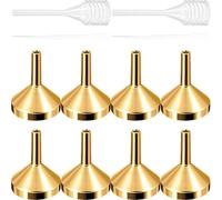 Gadpiparty Lot 12 Pièces Mini Entonnoirs en Métal pour Petites Bouteilles avec Compte-Gouttes 3Ml et 2Ml, Entonnoirs Distributeurs Liquides Inoxydables, Transfert Précis Huiles Essentielles