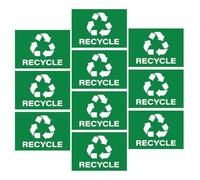 Gadpiparty Lot de 10 Autocollants en Vinyle pour Poubelles de Recyclage Résistants aux Intempéries Étiquettes Adhésives pour Tri des Déchets Compost et Déchets Verts Usage Intérieur et