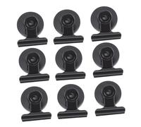 Gadpiparty Lot De 10 Clips Magnétiques Ronds Mat Noirs, Clips Aimantés En Métal Puissants Pour Réfrigérateur, Tableau Blanc, Bureau Et Organisation Domestique