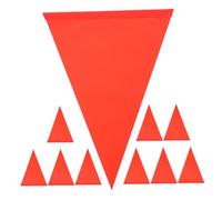 Gadpiparty Lot de 10 Drapeaux de Sécurité PVC Réfléchissants pour Vélo et Trottinette 21 X 30 X 30 CM Compatibles Mât 6 MM Accessoires Cyclisme Garçon et Filles pour Visibilité et