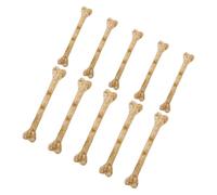 Gadpiparty Lot de 10 Os en Plastique pour Décoration Halloween Trous, Modèle Osseux Humain Réaliste, Petits et Grands Ossements pour Loisirs Créatifs et Fabrication de Breloques