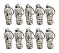 Gadpiparty Lot de 10 Pendentifs Anti-Perte en Métal Argenté, Plaques D'identification Légères et Solide à Suspendre Collier, Accessoires pour Chiens et Chats Sécurité Optimale en