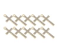 Gadpiparty Lot de 10 Pendentifs Croix en Alliage Kc Doré, Accessoires DIY pour Création de Bracelets et Colliers, Décorations Artisanales pour Bijoux Femme, Charms Légers et Faciles