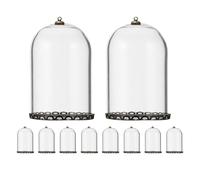 Gadpiparty Lot de 10 pendentifs en forme de dôme en verre - Design élégant et unique - Design créatif pour la décoration de la maison et les travaux manuels - Stockage de petits trésors - Création de