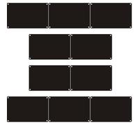 Gadpiparty Lot de 10 Plaques Vierges en Aluminium Noir Oxydé 120x80 Mm 0,5 Mm D'épaisseur, Panneaux Métalliques Personnalisables pour Porte de Bureau et Signalétique, pour Loisirs Créatifs