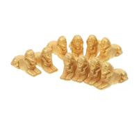 Gadpiparty Lot de 10 statues en résine de forme sphinx égyptienne antique pour décoration de bureau et d'intérieur - Détails finement sculptés symbolisant la force et la sagesse - Doré