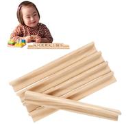 Gadpiparty Lot de 10 supports de lettres en bois naturel de qualité supérieure - Verni respectueux de l'environnement - Porte-lettres anglais stable pour bricolage et jeux éducatifs pour garçons et