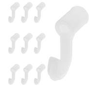Gadpiparty Lot de 10 supports d'extrémité de tringle en plastique pour tringles de penderie de 19 mm de diamètre, légers et sécurisés, supports de placard pour salle de bain et rail en blanc