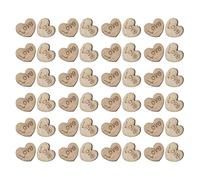 Gadpiparty Lot de 100 confettis en bois en forme de cœur - Grain de bois délicat - Style rustique - Décoration de mariage - Utilisation polyvalente pour les fêtes d'anniversaire et la Saint-Valentin