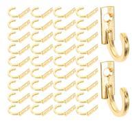 Gadpiparty Lot de 100 Crochets Muraux Vintage en Alliage de Zinc, Mini Taille, Couleur Jaune, Crochets à Vêtements et Manteaux pour Salle de Bain, Dressing et Rangement Mural