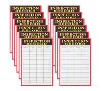 Gadpiparty Lot de 100 feuilles d'étiquettes d'inspection - Fournitures d'entretien - Cartes d'enregistrement pratiques pour le contrôle du matériel d'entrepôt - Lot de 100 à 20