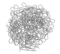 Gadpiparty Lot de 100 Goupilles Fendues en Acier Inoxydable 304, Modèle R Élastique, M2 X 50 Mm, Kit de Fixation pour Attelage de Remorque et Usage Industriel, Clips de