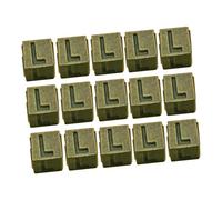 Gadpiparty Lot De 100 Perles Carrées En Forme De Lettres De L'Alphabet Pendentifs Vintage En Alliage Pour Bricolage