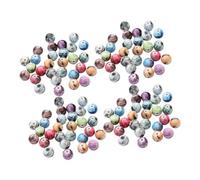 Gadpiparty Lot de 100 perles rondes en résine de 14 mm pour fabrication de bracelets, chaînes et colliers, bijoux, accessoires, fournitures artisanales, couleur aléatoire