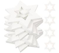Gadpiparty Lot de 100 tranches de bois hexagramme blanches pour adolescents, sans bavures, stimule l'intérêt et la curiosité, pour écrire et décorer des occasions