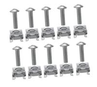 Gadpiparty Lot de 100 Vis De Montage en Rack M5x16 Galvanisées Écrous à Cage Carrés pour Armoires Et Racks Serveurs, Fixation Réseau Professionnelle, Usage Informatique Et Serveur