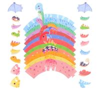 Gadpiparty Lot de 12 Caissettes en Papier Sulfurisé pour Mini Cupcakes Décor Dinosaure Résistantes et Jetables pour Pâtisserie Fête d'Anniversaire et Présentation de Gâteaux