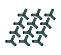 Gadpiparty Lot de 12 Connecteurs D’Angle 3 Voies 16 Mm en Plastique pour Structure de Serrage, Raccords de Tuyauterie Résistants aux UV, Compatibles Tubes Ronds pour Jardinage et Mobilier