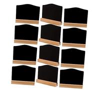 Gadpiparty Lot De 12 Mini Tableaux Noirs Avec Support Mémo Étiquettes Chevalet Petit Tableau Double Face Chiffres Messages Extérieurs