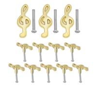 Gadpiparty Lot de 12 Poignées Décoratives Dorées en Métal de Notes de Musique Boutons de Tiroir pour Commode Armoire Cuisine Quincaillerie de Meuble Élégante et Originale