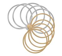 Gadpiparty Lot de 12 Sertissages Ouverts en Acier Inoxydable pour Pendentifs Ronds Supports Creux pour Bijoux en Résine Époxy Montures Vierges pour Création DIY Accessoires pour Colliers