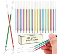 Gadpiparty Lot de 120 mines de stylo - Multicolore - Paillettes métallisées - Pastel fluo - 0,8 mm - Écriture douce pour livres de coloriage pour adultes, dessin, journal, scrapbooking