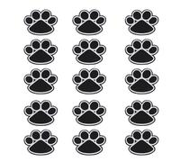 Gadpiparty Lot de 15 Écussons Thermocollants en Tissu Motif Patte de Chien Noir pour Réparation et Décoration de Vêtements en Tissu Simple