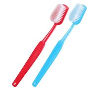 Gadpiparty Lot de 2 accessoires de brosse à dents géants surdimensionnés avec design accrocheur en plastique léger, facile à entretenir, décoration de photomaton pour les réseaux sociaux et les