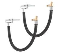 Gadpiparty Lot de 2 adaptateurs portables en cuivre pour gonfleur de pneu - Adaptateur rapide - Tube flexible léger pour un usage quotidien et une pompe à pneus d'urgence