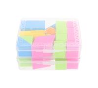 Gadpiparty Lot de 2 aides à l'enseignement de la géométrie pour les élèves scolaires, 16 blocs de forme géométrique mathématique, outils d'apprentissage des mathématiques éducatifs pour une