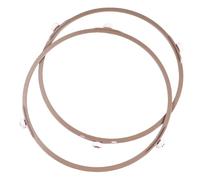 Gadpiparty Lot de 2 Anneaux Support de Plateau Tournant en Plastique pour Four à Micro-Ondes Anneau Rond à 3 Roues 14 CM Résistant aux Hautes Températures Compatible Réchauffage