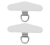 Gadpiparty Lot de 2 Attaches-Téléphone Universelles en Acier Inoxydable 04 MM Patchs Métalliques Fins et Renforcés pour Lanière de Téléphone Compatibles avec Toutes Coques Anti-Perte